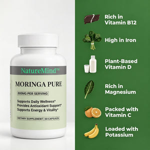 NatureMind Moringa – Natural Cortisol Support To Help Restore Balance Inside and Out